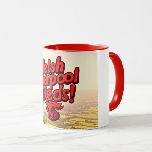 Cymru Kopite Fuel – omdat zelfs draken thee Drinke Mok (Voorkant rechts)