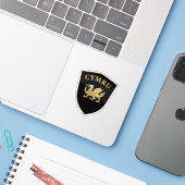 Cymru Schild Sticker (Laptop met iPhone)