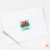 Cymru Vierkante Sticker (Envelop)