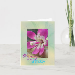 "Cyndee" Tropical Orchid Verjaardag Kaart