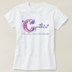 Cynthia meisjes naam en betekenis C monogram shirt