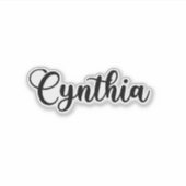 Cynthia Naam - Handgeschreven kalligrafie Sticker (Voorkant)