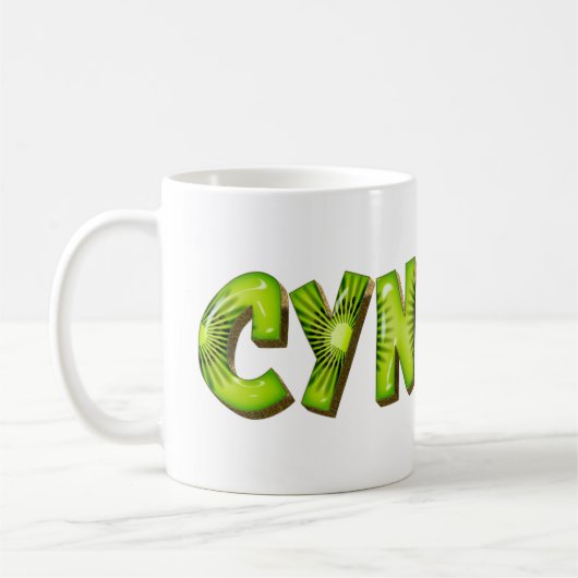 Cynthia Nom Kiwi Style Tasse de thé Tasse de café (Gauche)