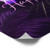 Cynthia Nom Prénom lila retro Poster Anniversaire (Coin)