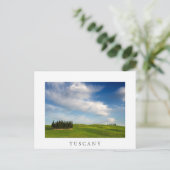 Cypersbomen in het witte briefkaart Toscane (Staand voorkant)