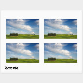 Cyprès en Toscane autocollant rectangulaire (Feuille)