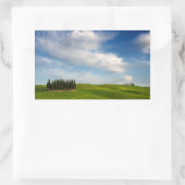 Cyprès en Toscane autocollant rectangulaire (Sac)
