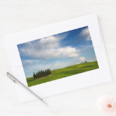 Cyprès en Toscane autocollant rectangulaire (Enveloppe)