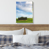 Cypress bomen in Toscane verticaal canvas (Insitu (Slaapkamer))