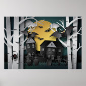 Cypress Forest, begraafplaats en vleermuizen Poster (Voorkant)