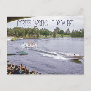 Cypress Gardens Water Ski Show Vintage Geïnspireer Briefkaart