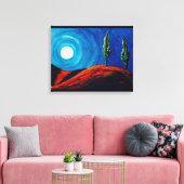 Cypress Maan Canvas Afdruk (Insitu (Woonkamer))