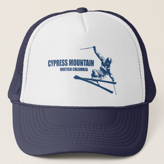 Cypress Mountain British Columbia Skier Trucker Pet (Voorkant)