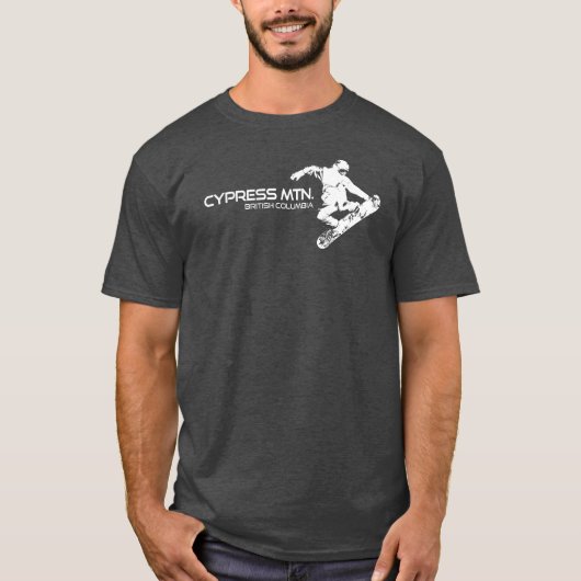 Cypress Mountain British Columbia Snowboarder T-shirt (Voorkant)