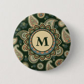 Cypress Paisley Pattern Button (Voorkant)