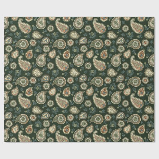 Cypress Paisley Pattern Cadeaupapier (Vlak)