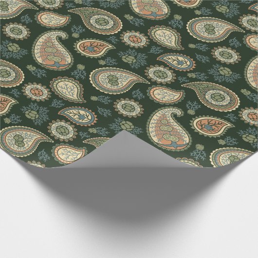 Cypress Paisley Pattern Cadeaupapier (Hoek)