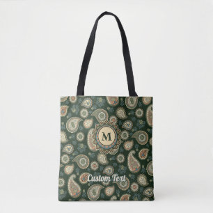 Cypress Paisley Pattern Canvas tas