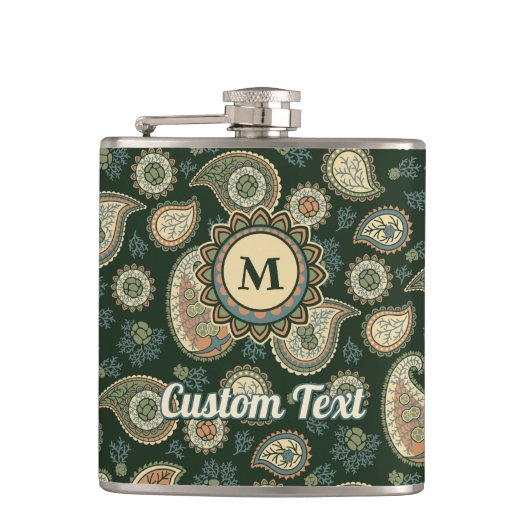 Cypress Paisley Pattern Flask Heupfles (Voorkant)
