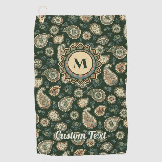 Cypress Paisley Pattern Golf Towel Golfhanddoek (Voorkant)