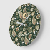 Cypress Paisley Pattern Large Clock Grote Klok (Hoek)