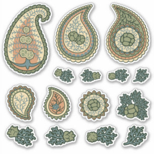 Cypress Paisley Piccon Set Sticker
