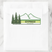 Cypress Provincial Park Groene Strepen Rechthoekige Sticker (Tas)