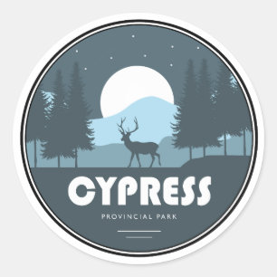 Cypress Provincial Park Herten Ronde Sticker