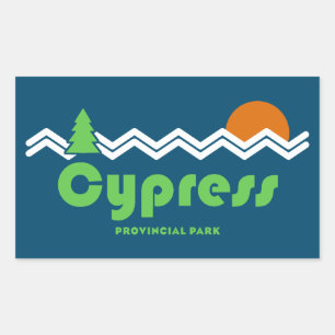 Cypress Provincial Park Retro Rechthoekige Sticker