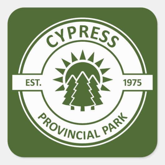 Cypress Provincial Park Sun Trees Vierkante Sticker (Voorkant)