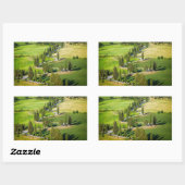 Cypress route sinueuse, Toscane autocollant rectan (Feuille)