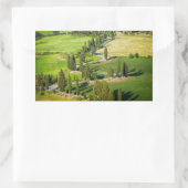 Cypress route sinueuse, Toscane autocollant rectan (Sac)