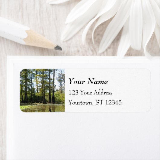 Cypress Swamp Landschap Etiket (Insitu)