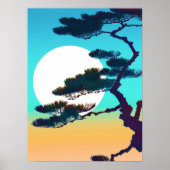 Cypress Tree en Volle Maan Poster (Voorkant)