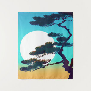 Cypress Tree en Volle Maan Wandkleed