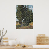Cypress Trees par Van Gogh Poster (Cuisine)