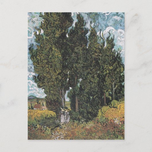 Cypress Trees van Van Gogh Briefkaart (Voorkant)