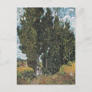 Cypress Trees van Van Gogh Feestdagenkaart