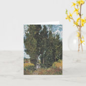 Cypress Trees van Van Gogh Kaart (Gele Bloem)