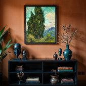 Cypressen, Vincent van Gogh Kunst Poster
