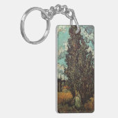 Cypresses en Two Women door Vincent van Gogh Sleutelhanger (Voorkant Links)