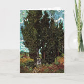 Cypresses met Vrouw Figures van Vincent van Gogh Kaart (Voorkant)