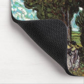Cypresses met Vrouw Figures van Vincent van Gogh Muismat (Hoek)