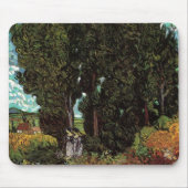 Cypresses met Vrouw Figures van Vincent van Gogh Muismat (Voorkant)