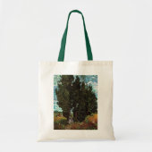 Cypresses met Vrouw Figures van Vincent van Gogh Tote Bag (Voorkant)