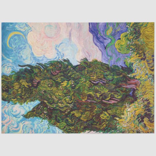 Cypresses, Van Gogh Tissuepapier (Voorkant)