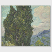 Cypresses van het schilderen van Van Gogh Kunst Cadeaupapier (Vlak)