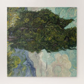 Cypresses van het schilderen van Van Gogh Kunst Legpuzzel (Horizontaal)