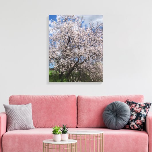 Cypriotische natuur landschapsveer almond beautif canvas afdruk (Insitu (Woonkamer))