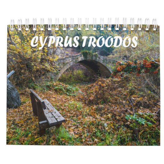 Cypriotische Troodos-kalender Kalender (Achterkant)